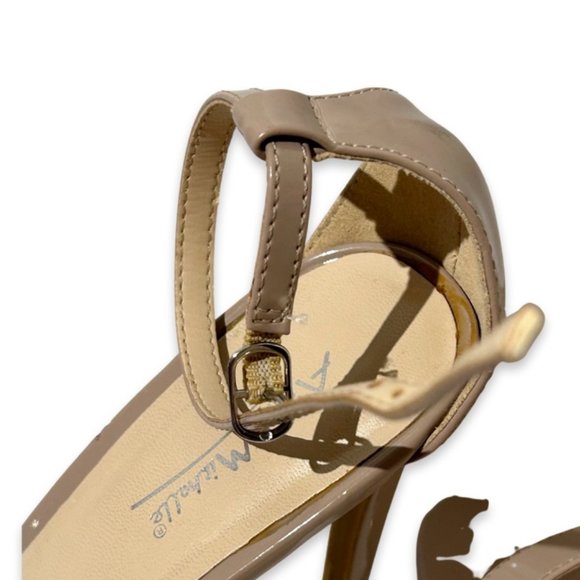 Anne Michelle Women's Nude High Heel Ankle Strap Open Toe Size 10 - Picture 5 of 13